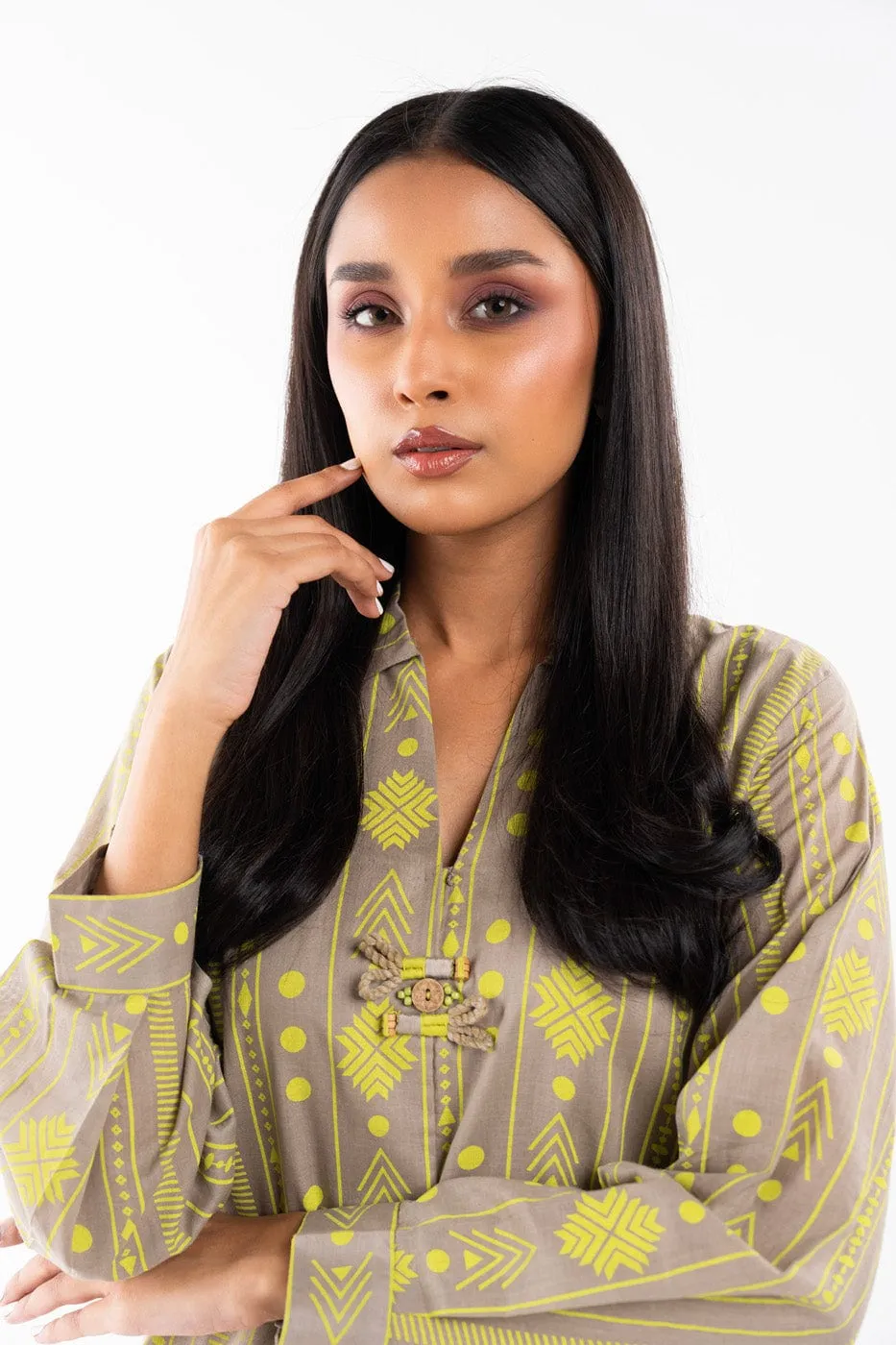 1 Pc Printed Lawn Shirt