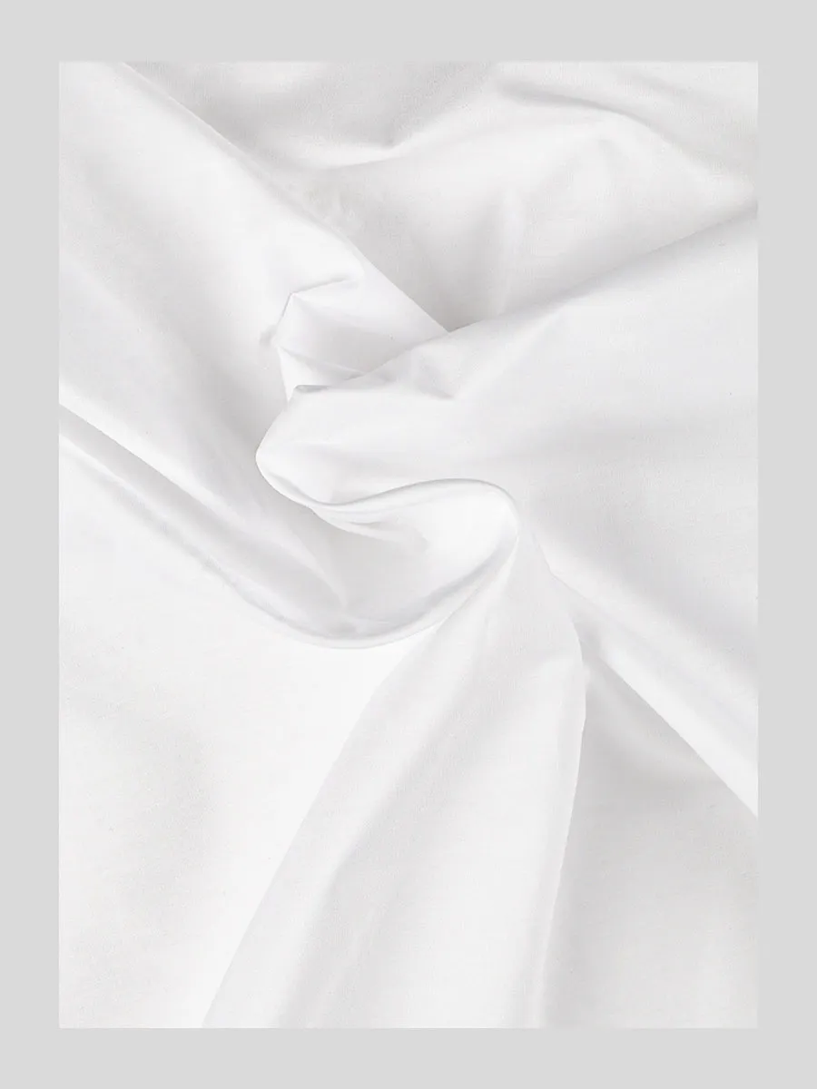 Premium 100% Luxury Cotton White Shirt Fabric with Giza Touch 5050 Blend