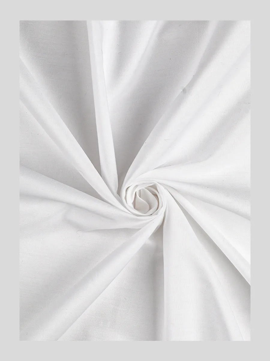 Premium 100% Luxury Cotton White Shirt Fabric with Giza Touch 5050 Blend