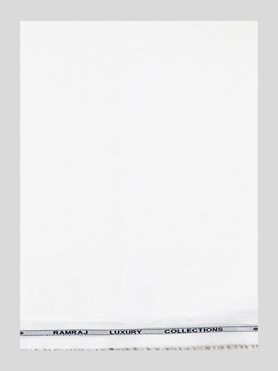 Premium 100% Luxury Cotton White Shirt Fabric with Giza Touch 5050 Blend