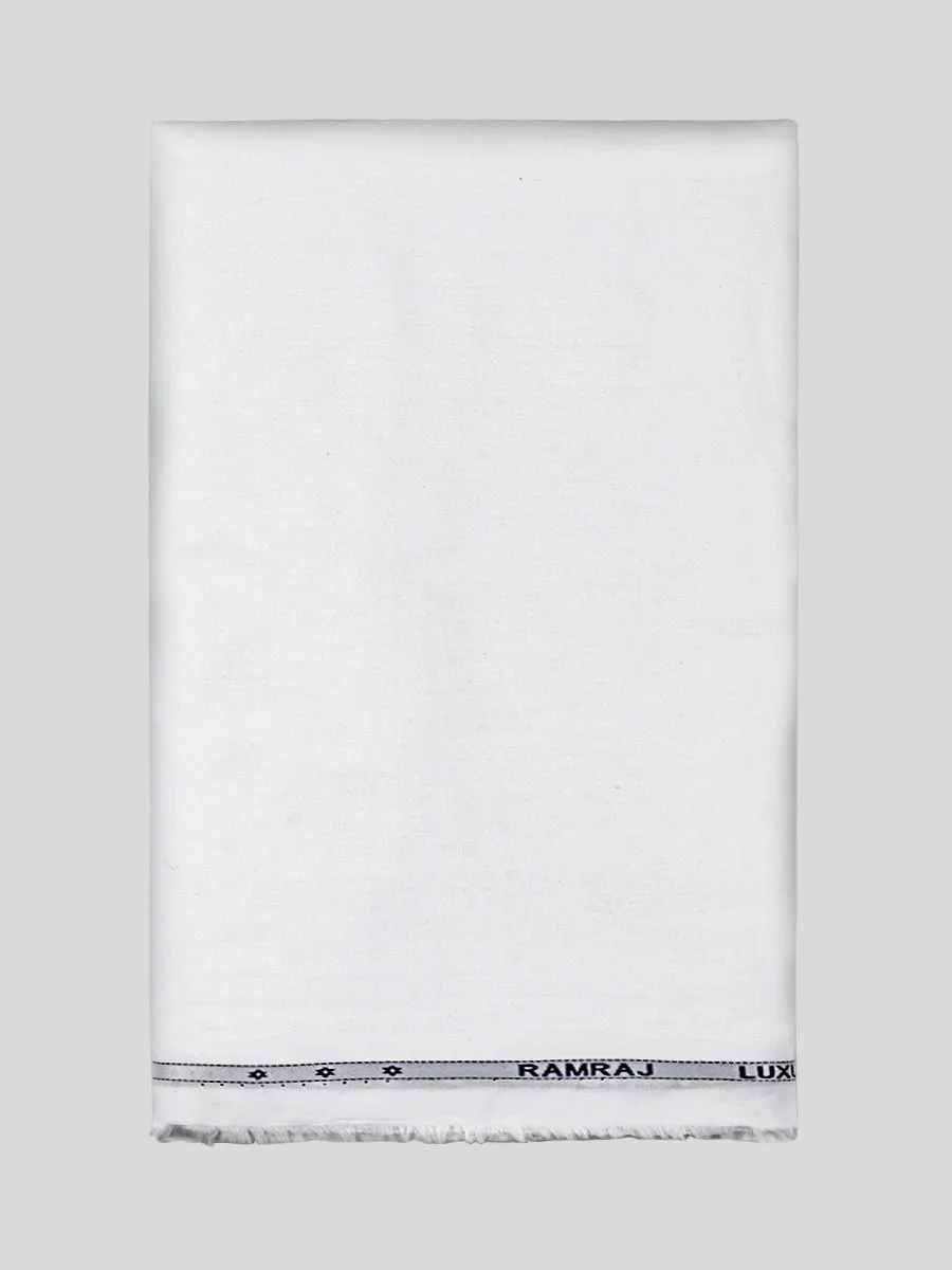 Premium 100% Luxury Cotton White Shirt Fabric with Giza Touch 5050 Blend