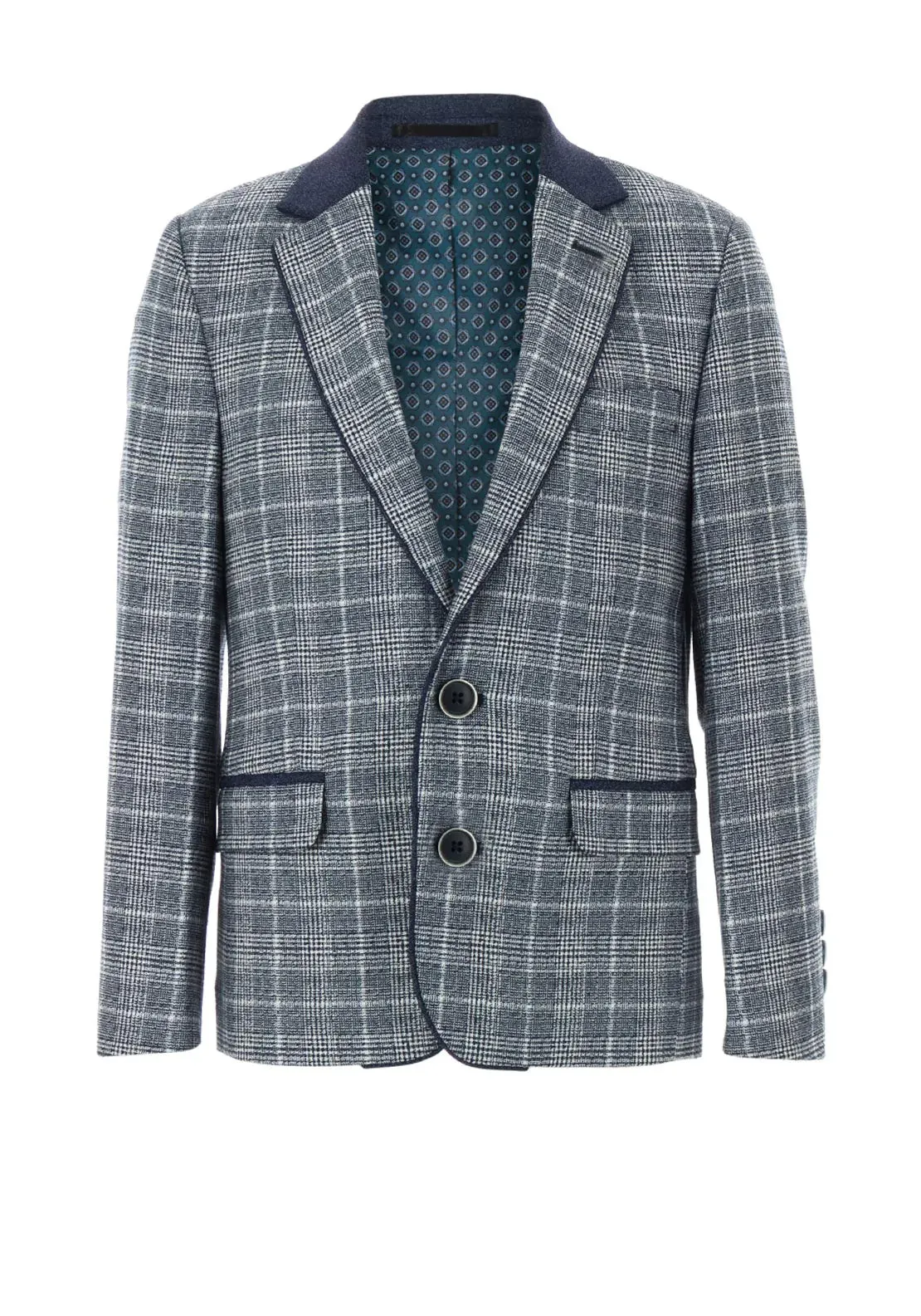 1880 Club Boys Tivoli 15194 Check Jacket, Navy 28