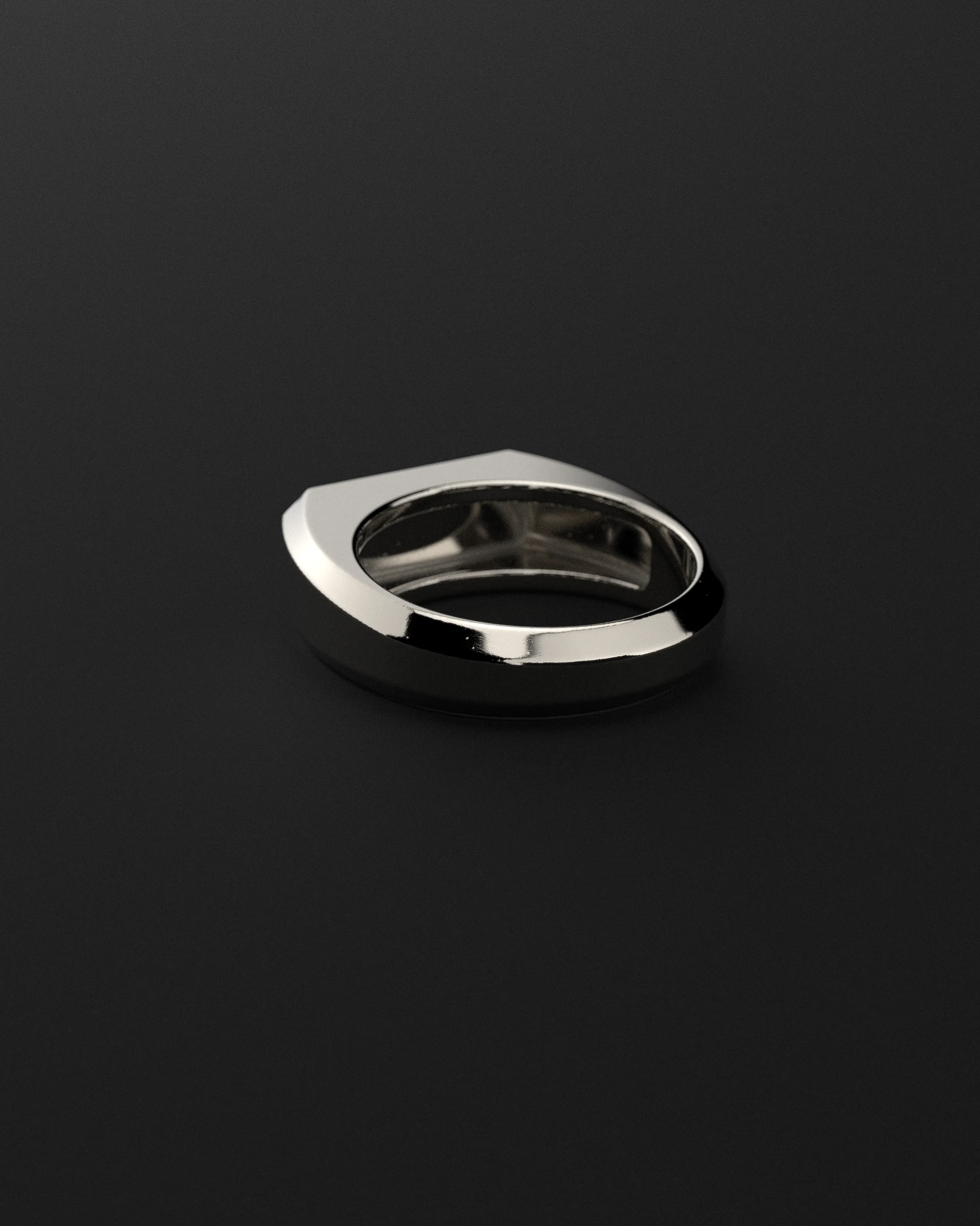 18K Solid White Gold Ring | Signature