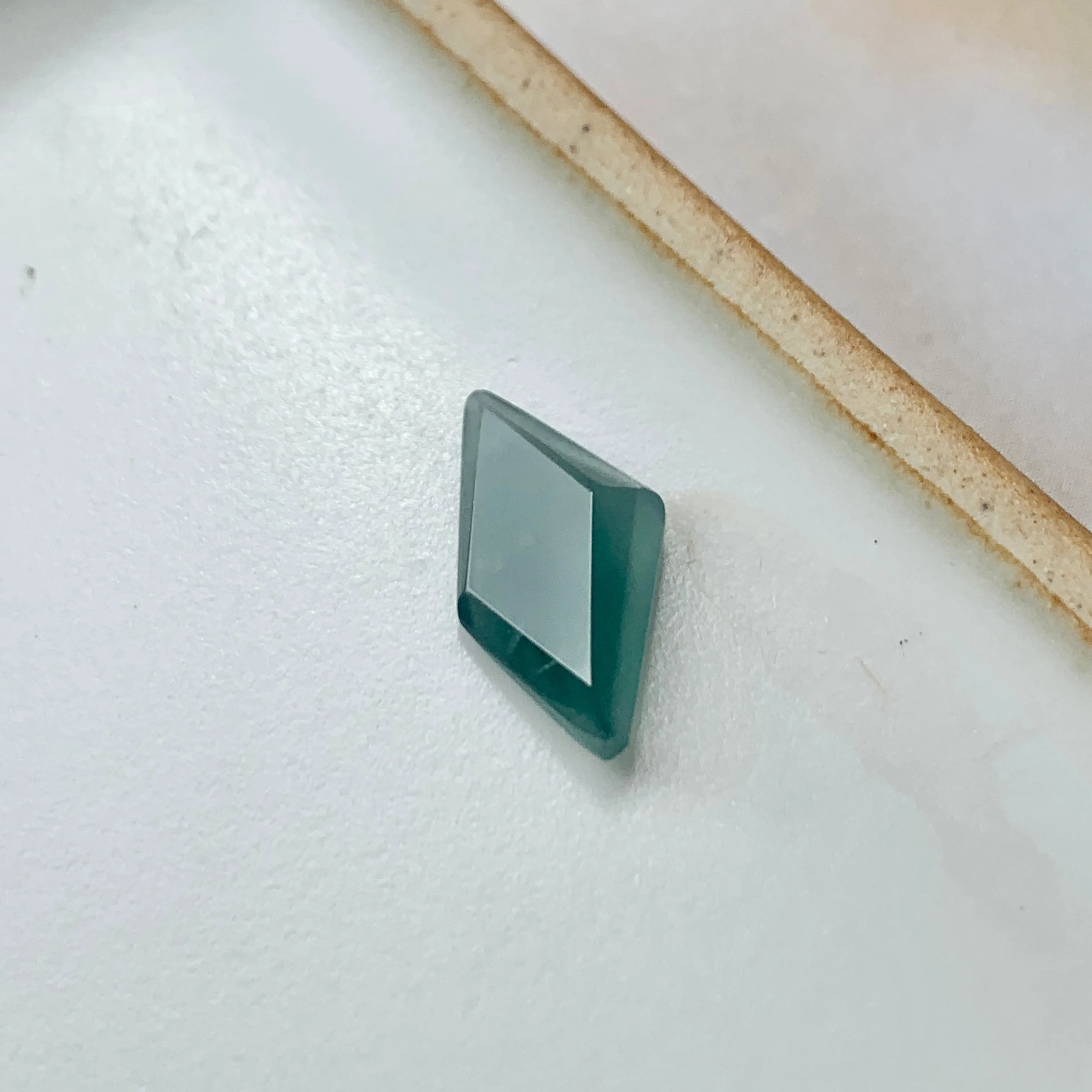 2.4 cts A-Grade Natural Greenish Blue Jadeite Faceted Shape No.130372