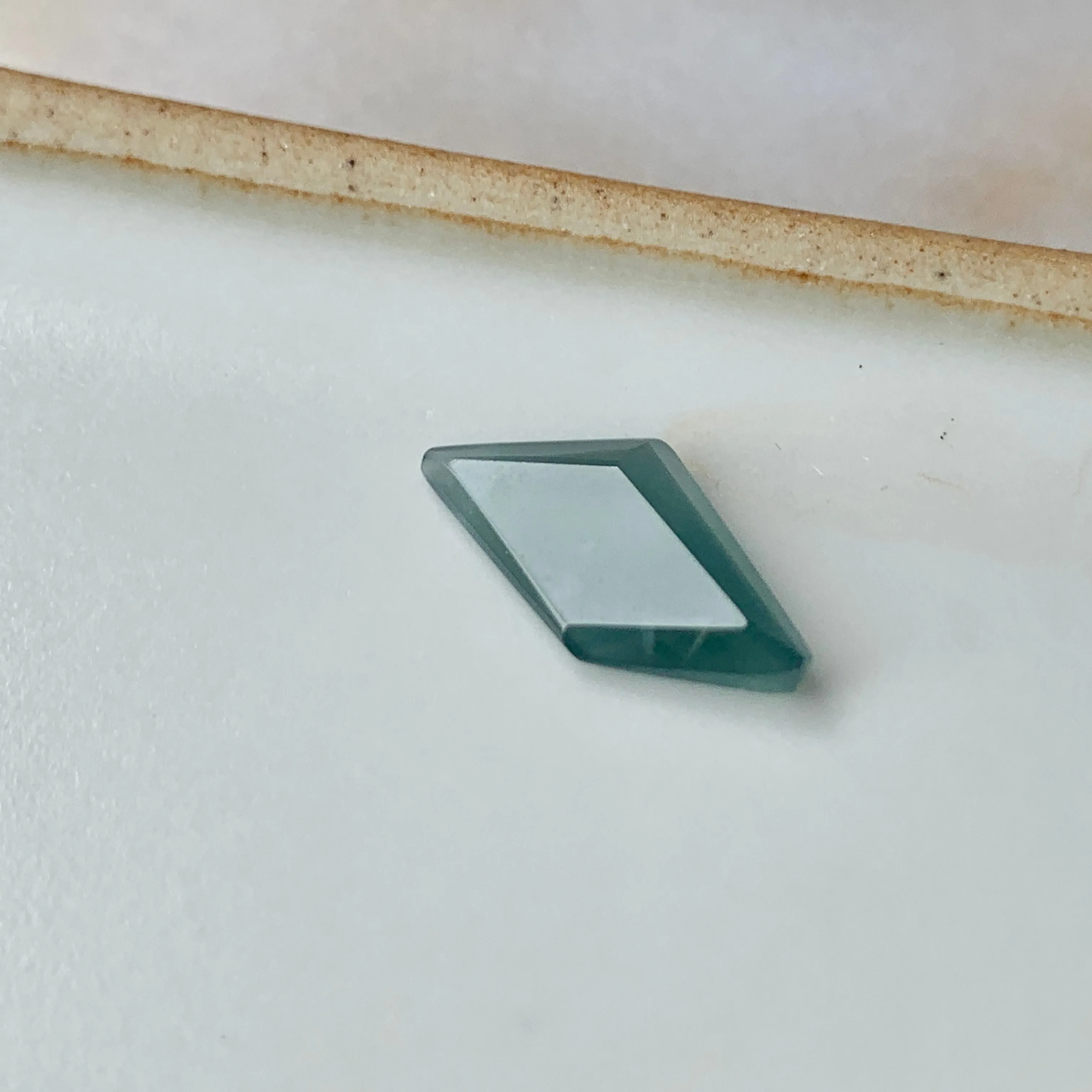2.4 cts A-Grade Natural Greenish Blue Jadeite Faceted Shape No.130372