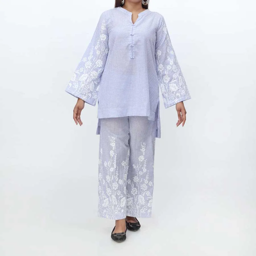 2PC- Puff Printed Cotton Suit PS4304