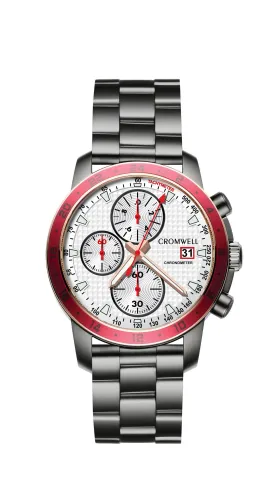 44mm "Montage" - Gunmetal Case, White Face, Chronometer