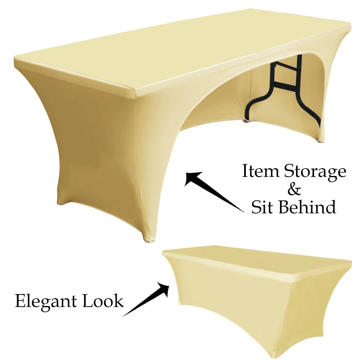 ABCCANOPY Spandex Table Cover Fitted Polyester Tablecloth (Incomplete encirclement)