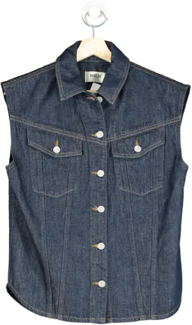 AGOLDE Blue Denim Sleeveless Jacket XS