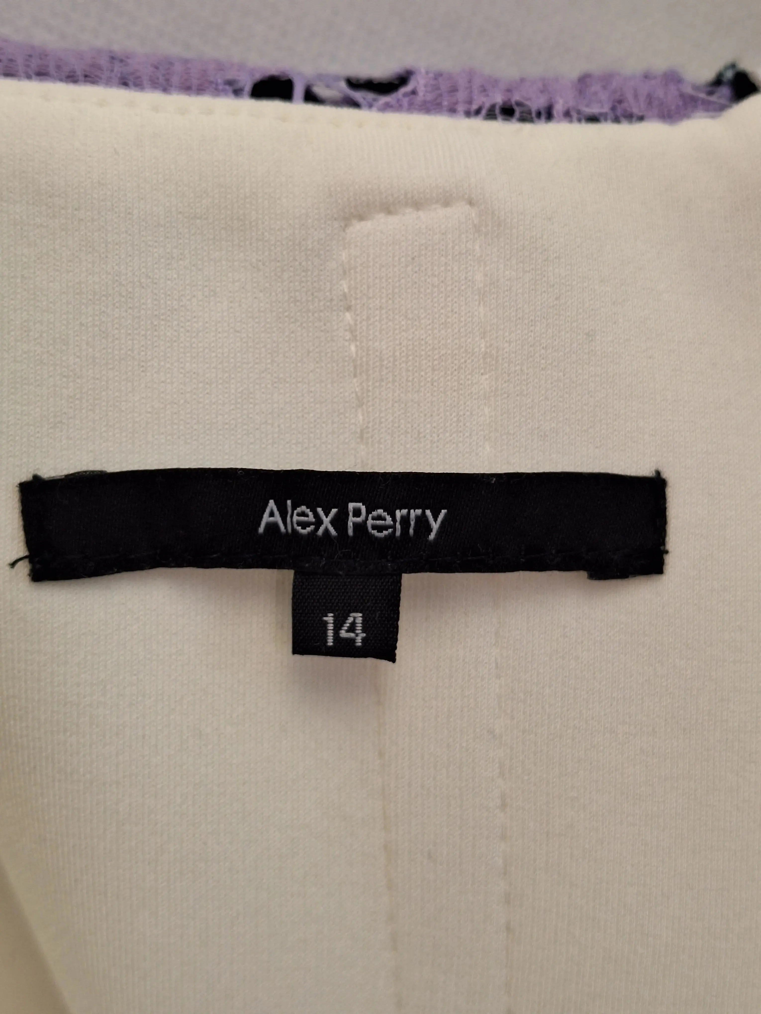 Alex Perry Elegant Lace Tri Colour Midi Dress Size 14