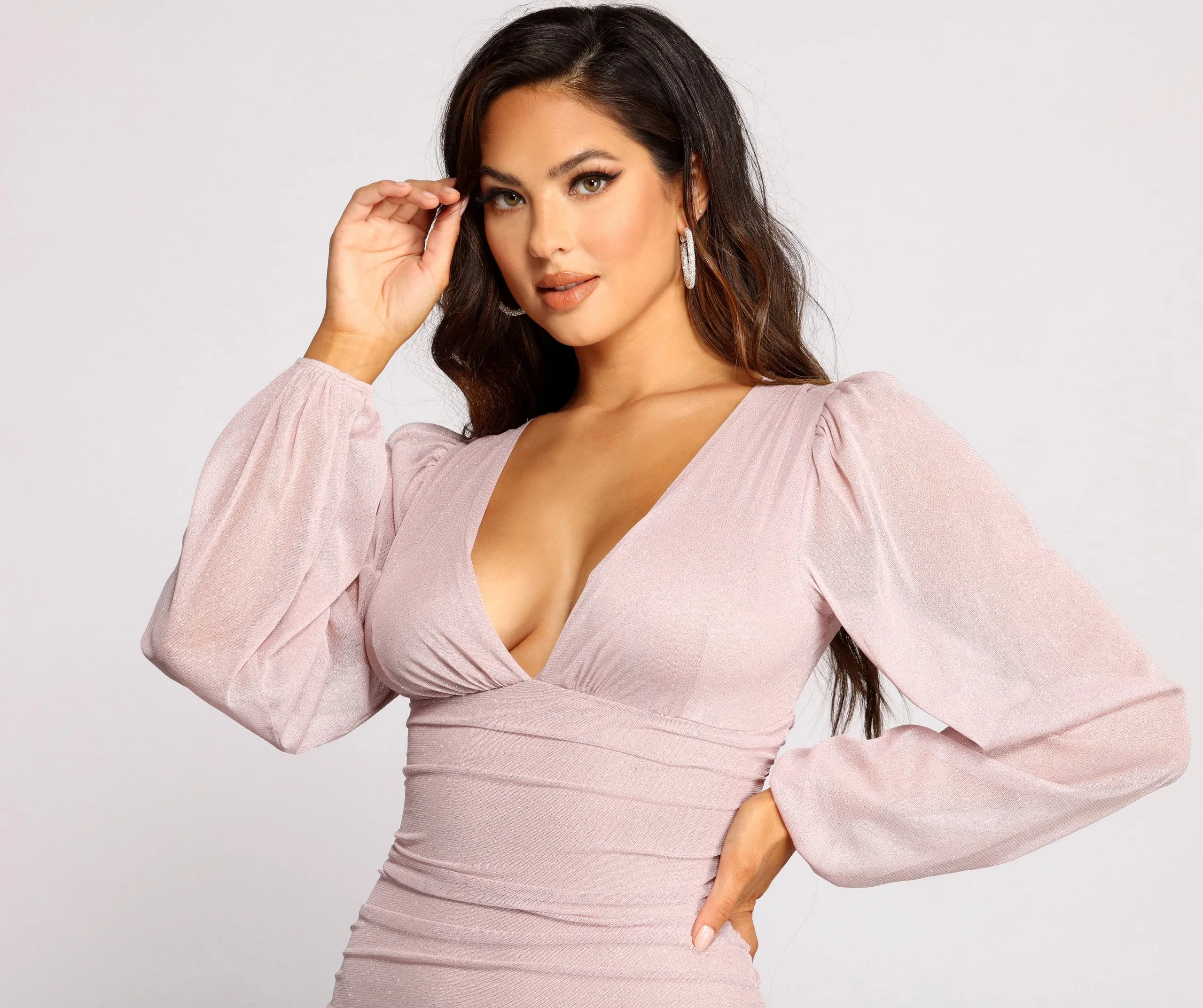 All About The Charming Glitz Mesh Mini Dress