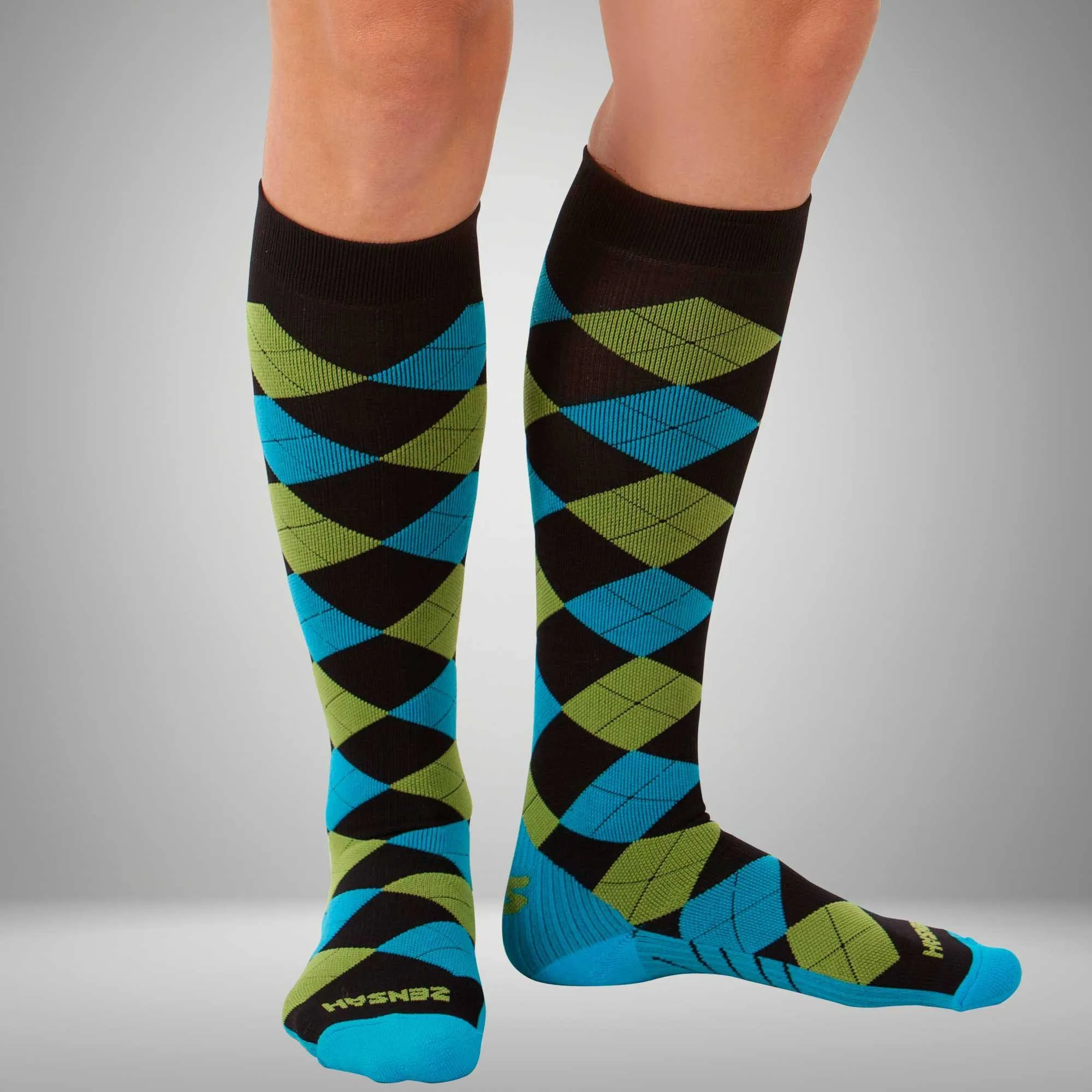 Argyle Compression Socks