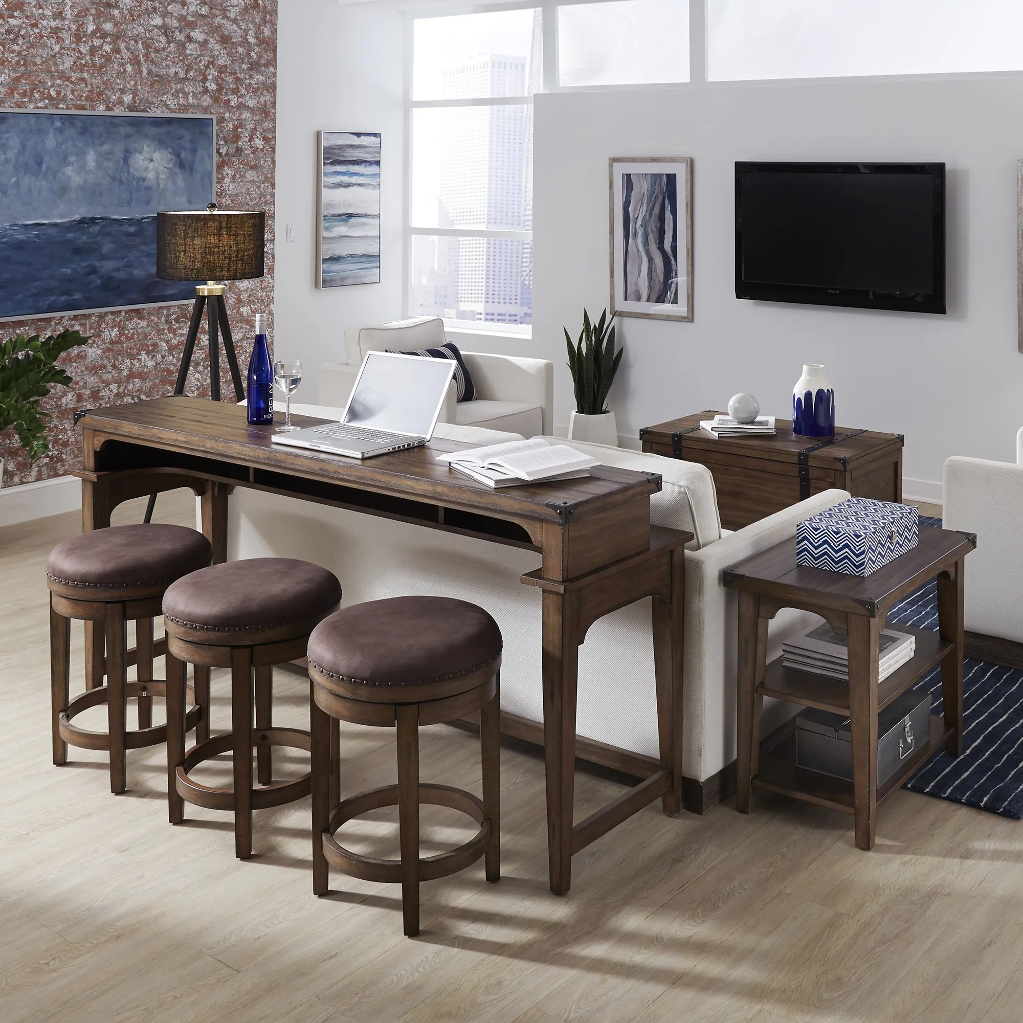 Aspen Skies 416-OT-O4PCS 4 Piece Console Set (1-Console 3-Stools)
