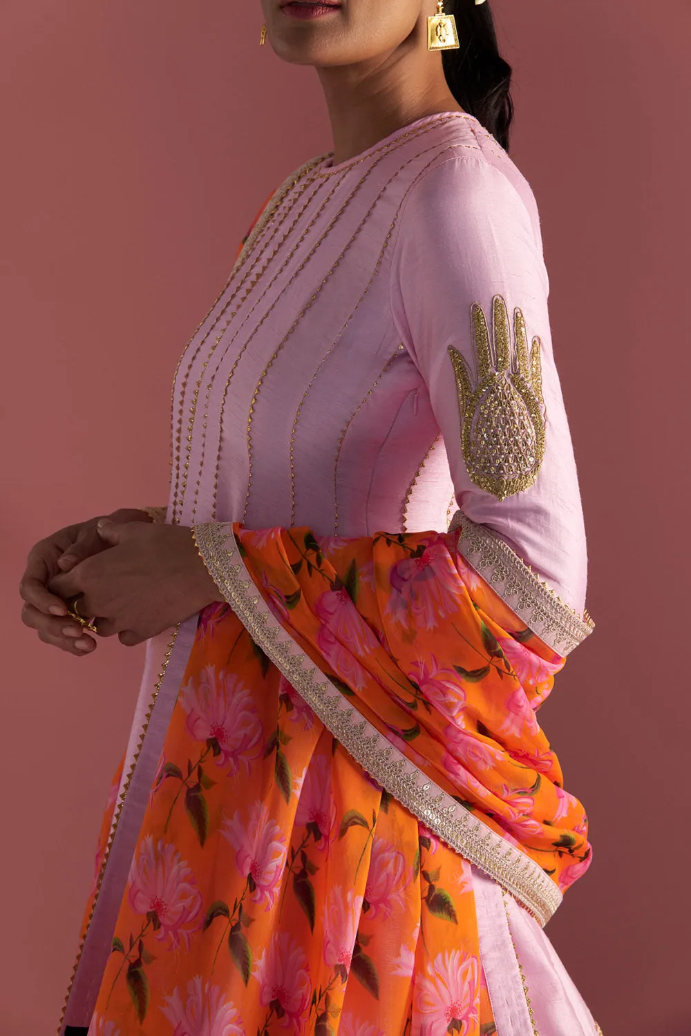 Baby Pink Springbud Sharara Set