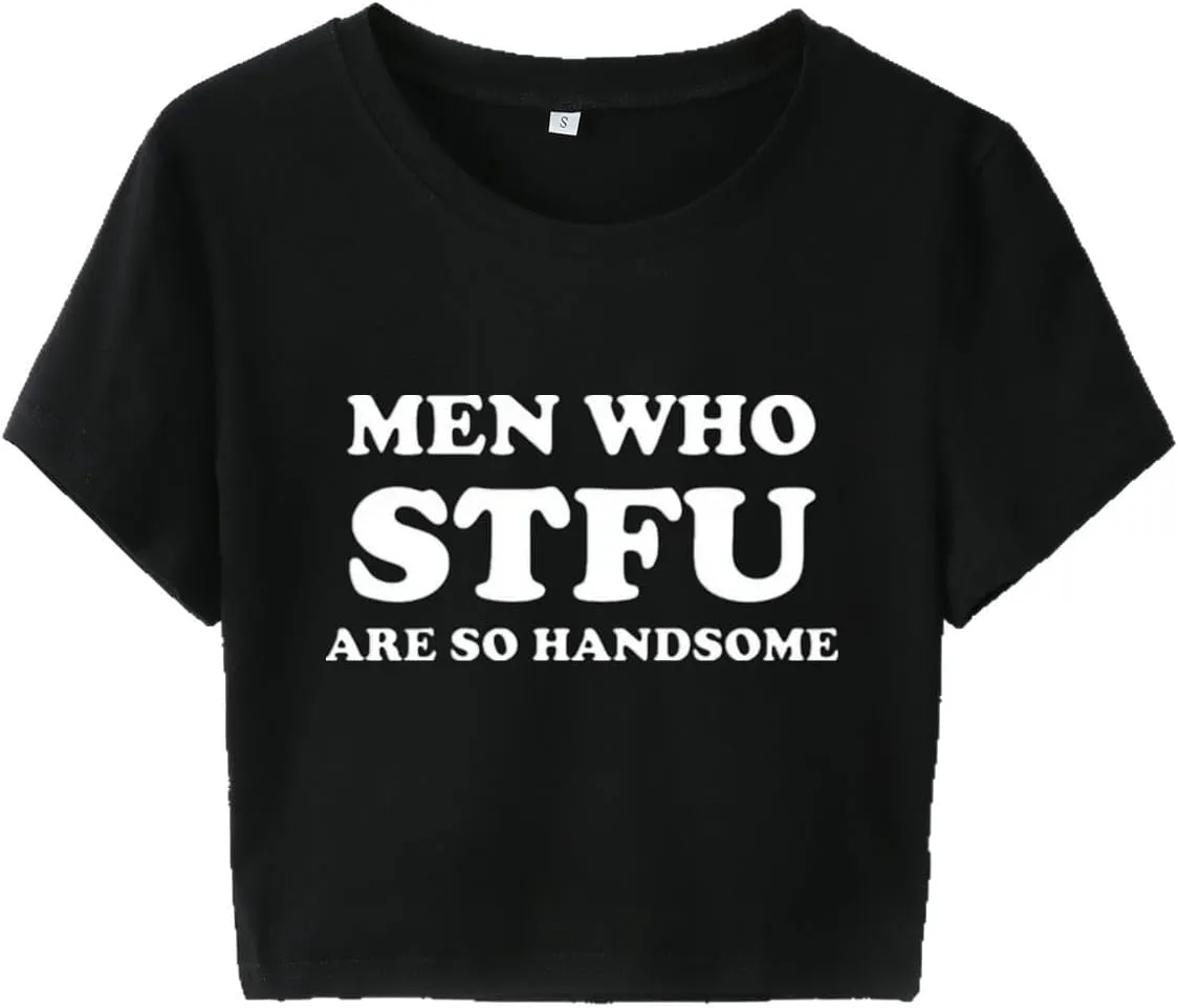Baby Tees for Women Y2k Funny Graphic Short Sleeve Y2K Short Sleeve Graphic Crop Tops Grunge T-Shirts