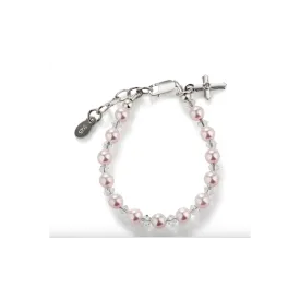 Bella Bracelet- Pnk/Prl Cross