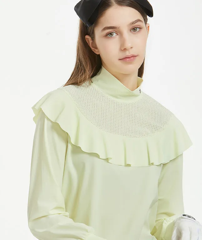 Bellina Punching Ruffle Ice Blouson - Yellow