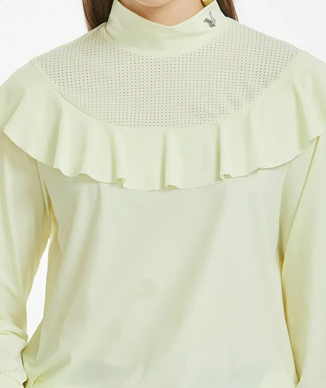 Bellina Punching Ruffle Ice Blouson - Yellow