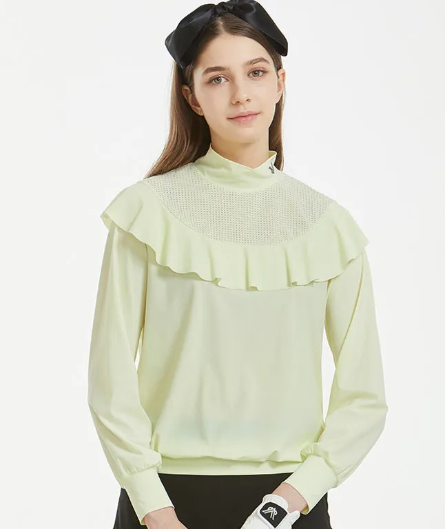 Bellina Punching Ruffle Ice Blouson - Yellow