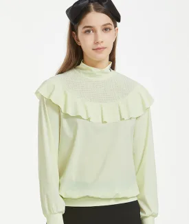Bellina Punching Ruffle Ice Blouson - Yellow