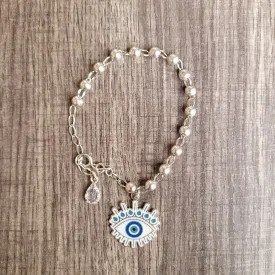 Big eye 925 silver bracelet