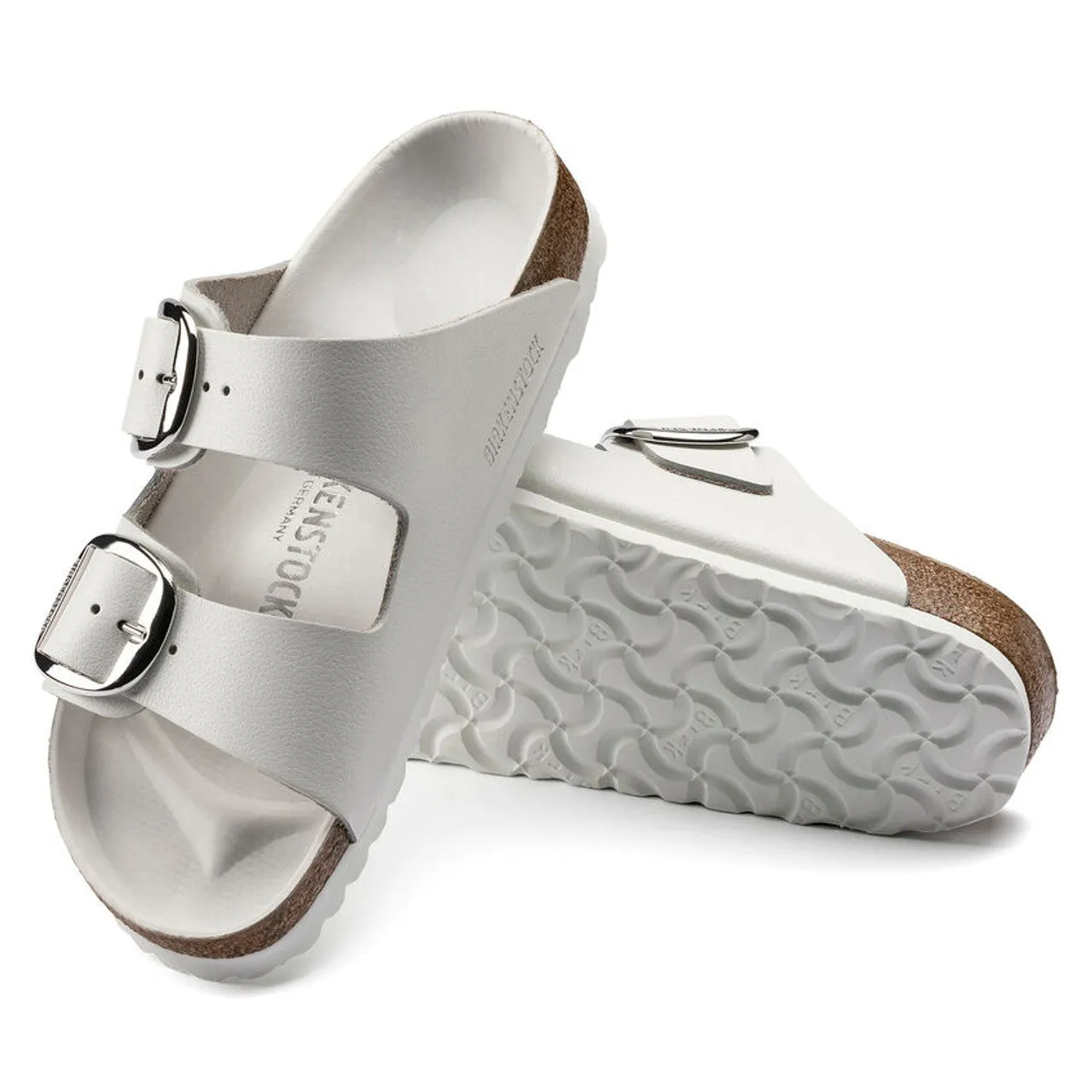 Womens BIRKENSTOCK Arizona Big Buckle Sandals - White, Fashionable Comfort Footwear