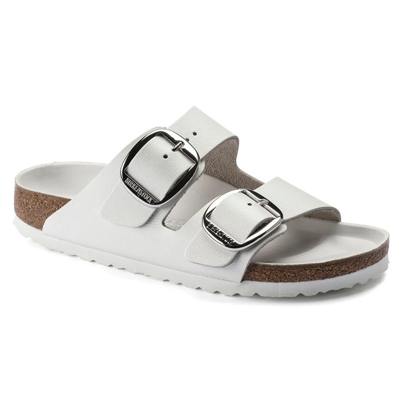 Womens BIRKENSTOCK Arizona Big Buckle Sandals - White, Fashionable Comfort Footwear