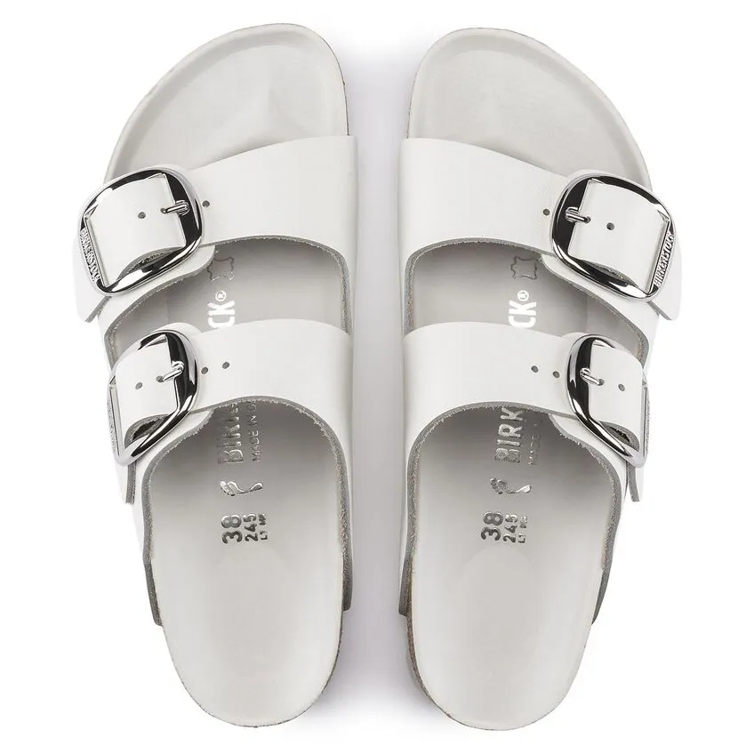 Womens BIRKENSTOCK Arizona Big Buckle Sandals - White, Fashionable Comfort Footwear