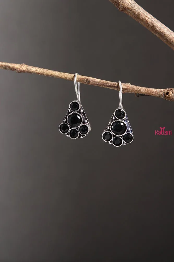 Black Pear Earring
