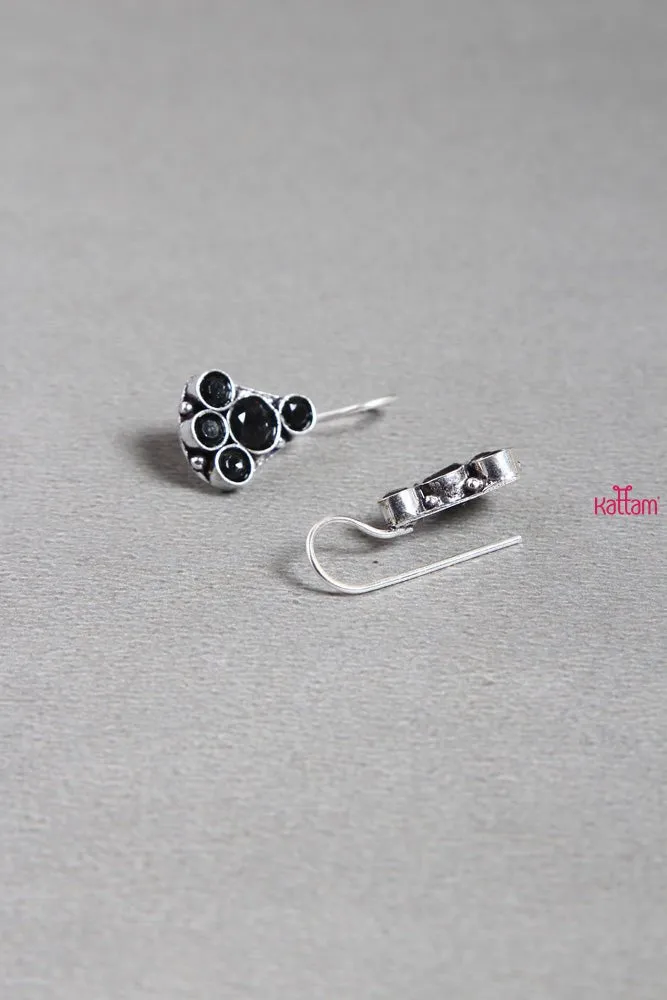 Black Pear Earring