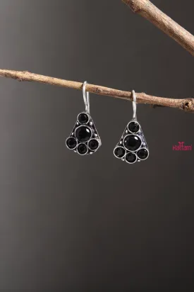 Black Pear Earring
