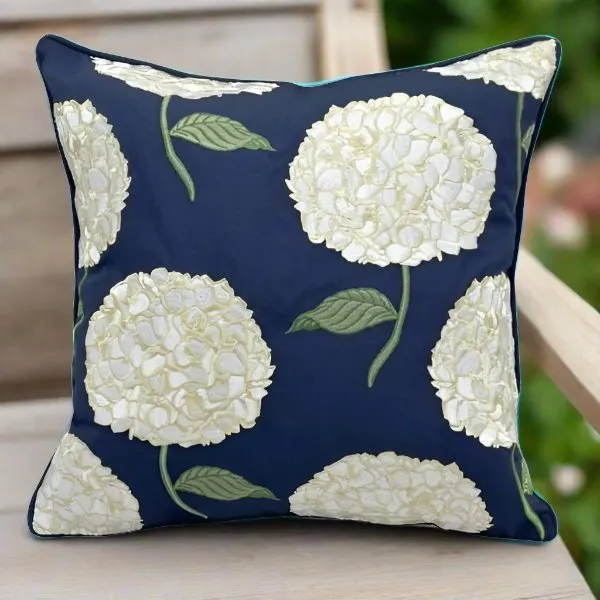 Blue Hydrangea Indoor/Outdoor Pillow