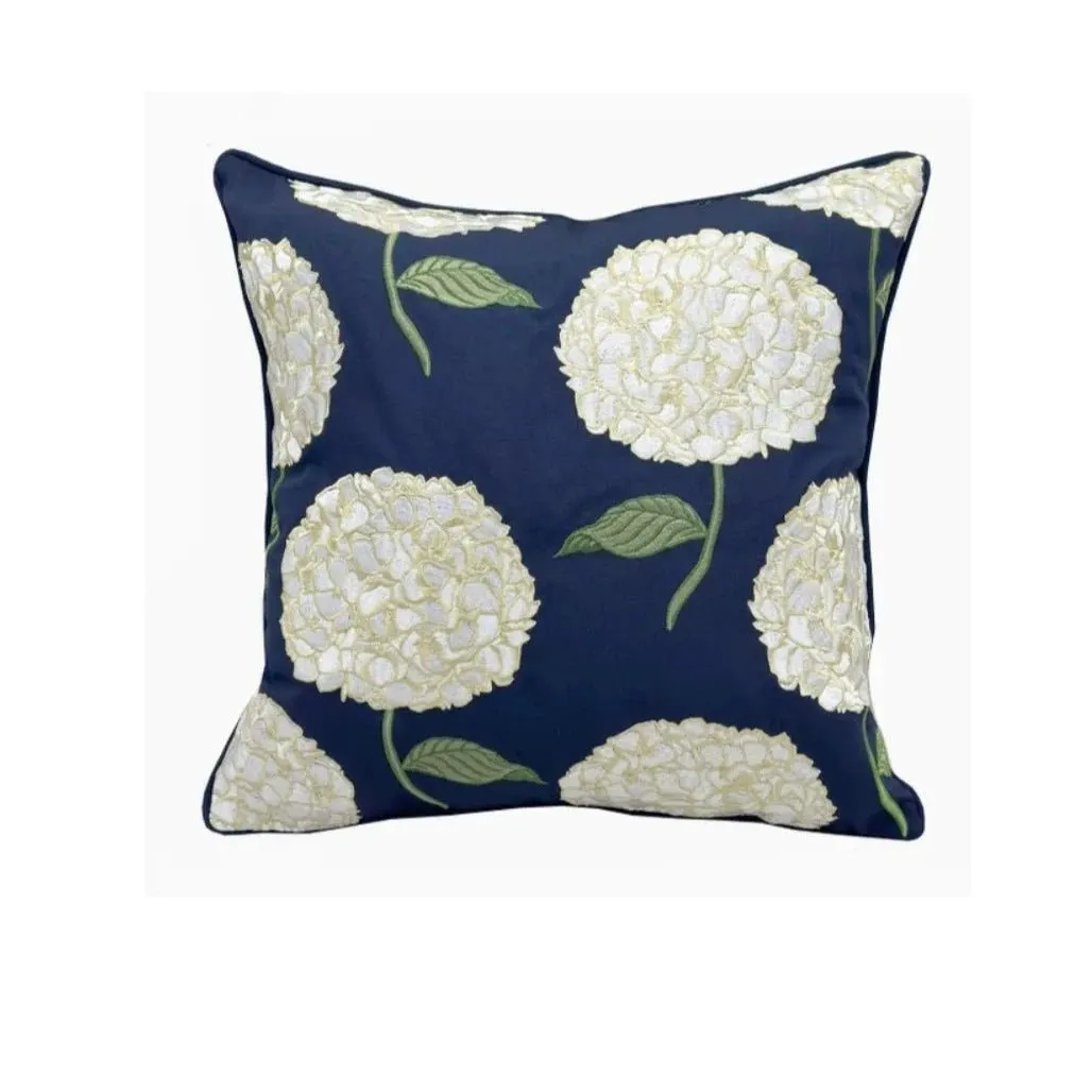 Blue Hydrangea Indoor/Outdoor Pillow