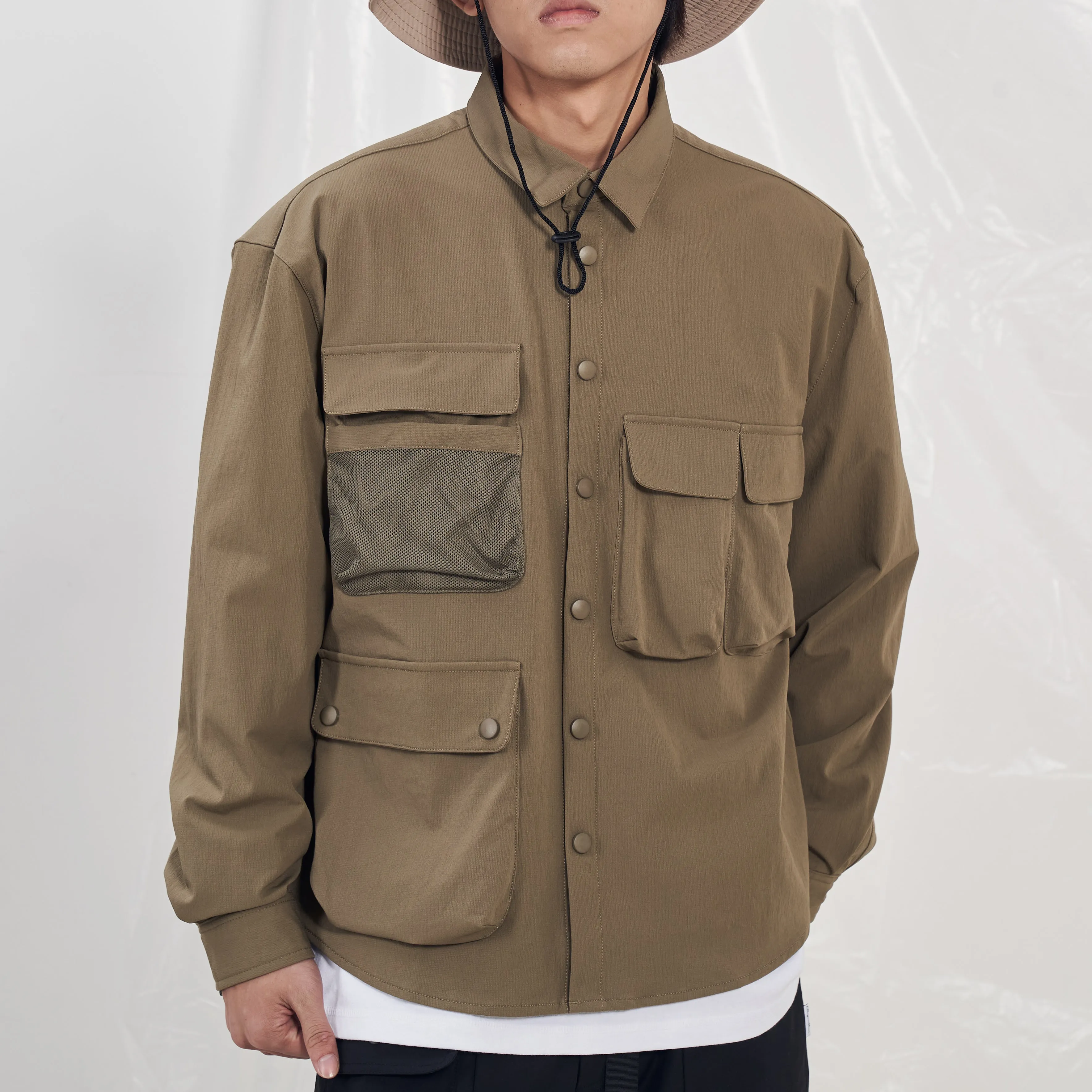Boysnextdoor Multipocket Shirt Beige
