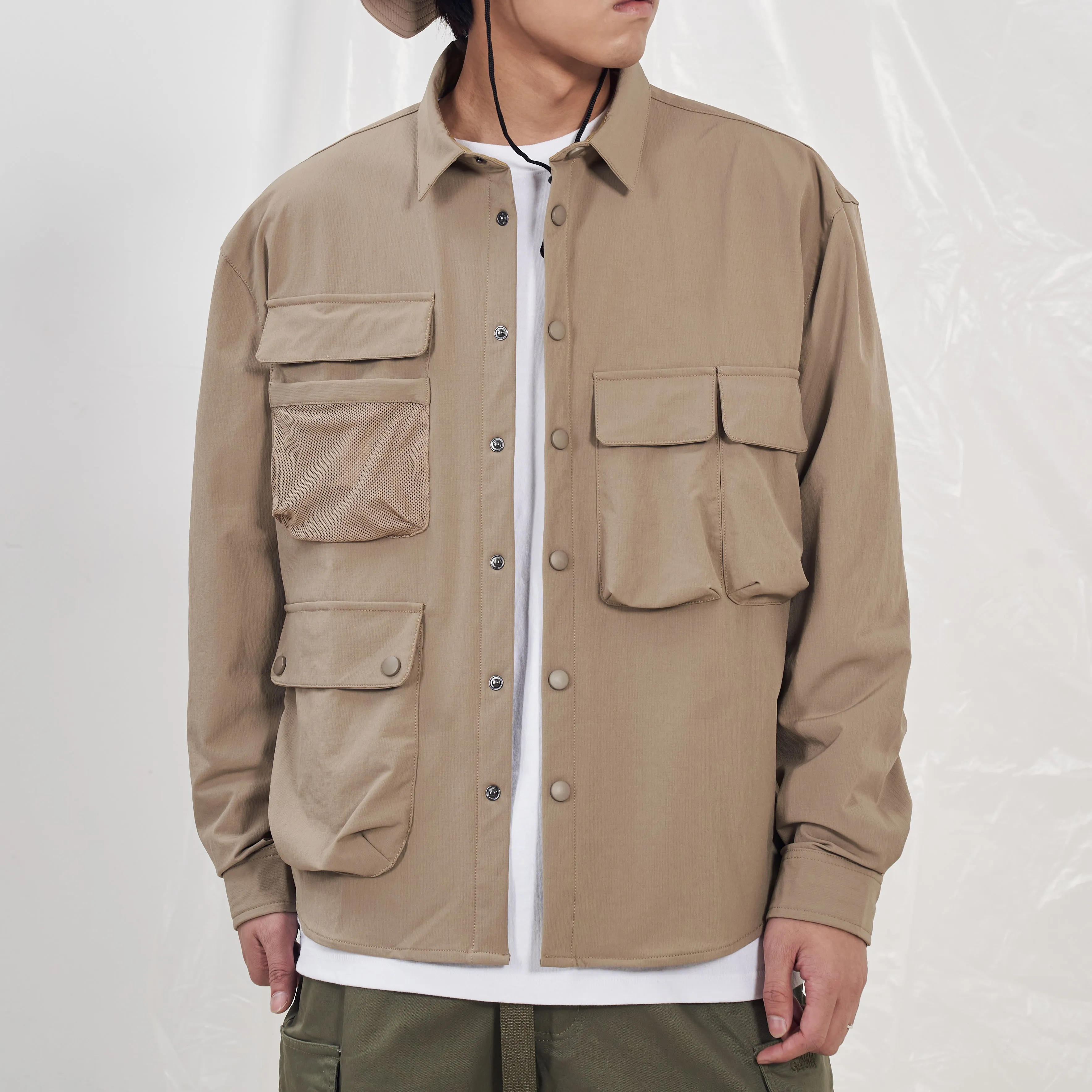 Boysnextdoor Multipocket Shirt Beige