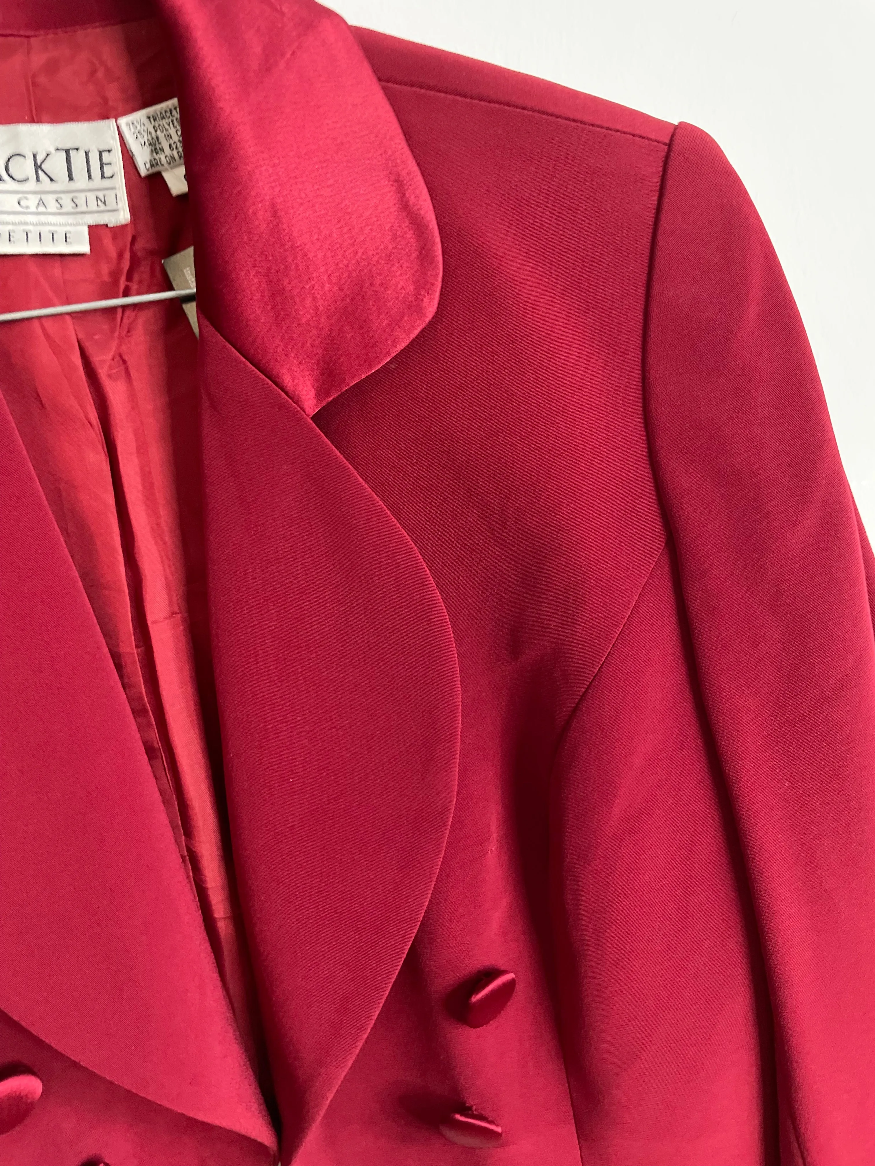 Burgundy Short Tuxedo Jacket