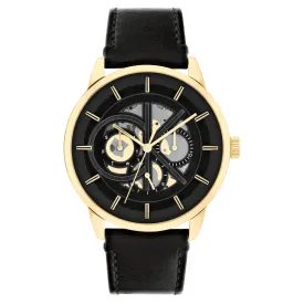 Calvin Klein Black Leather Multi-function Men's Watch - 25200217