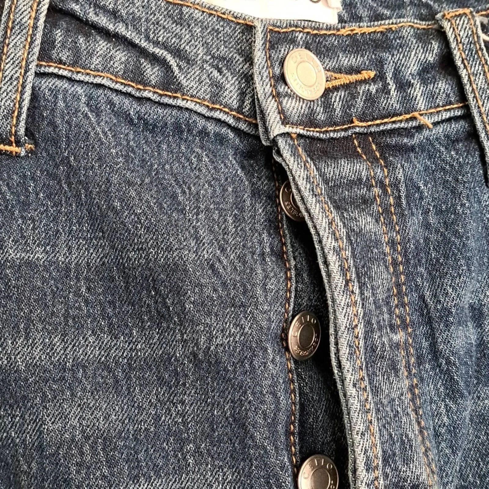 Cello HIGH RISE STRAIGHT LEG PATCHWORK JEANS