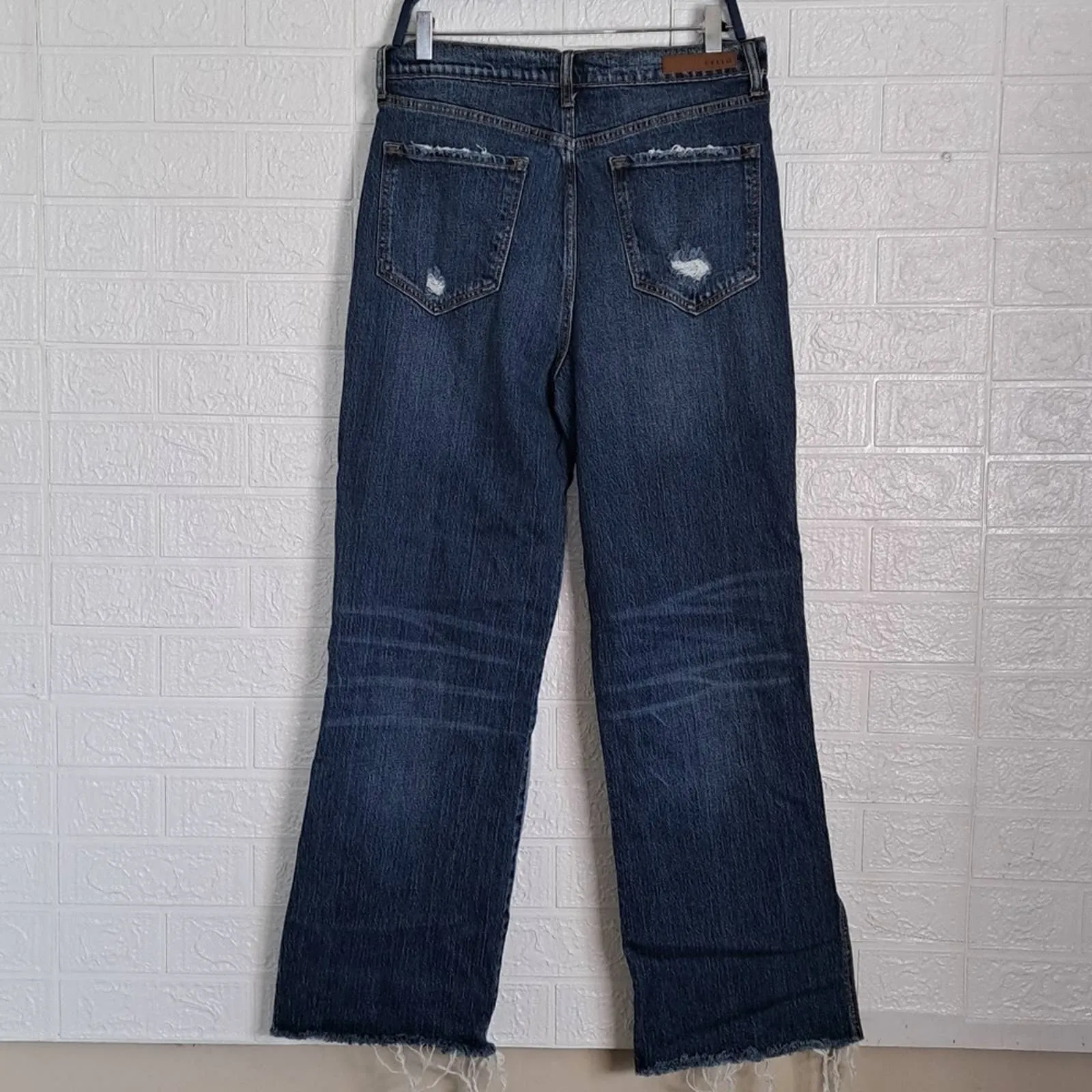 Cello HIGH RISE STRAIGHT LEG PATCHWORK JEANS