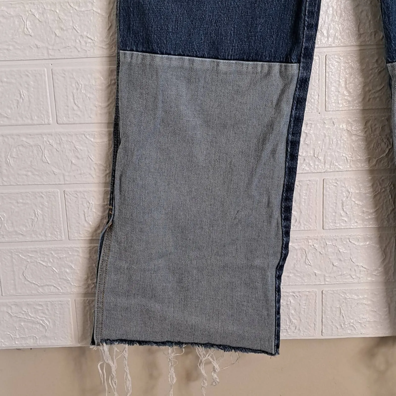Cello HIGH RISE STRAIGHT LEG PATCHWORK JEANS