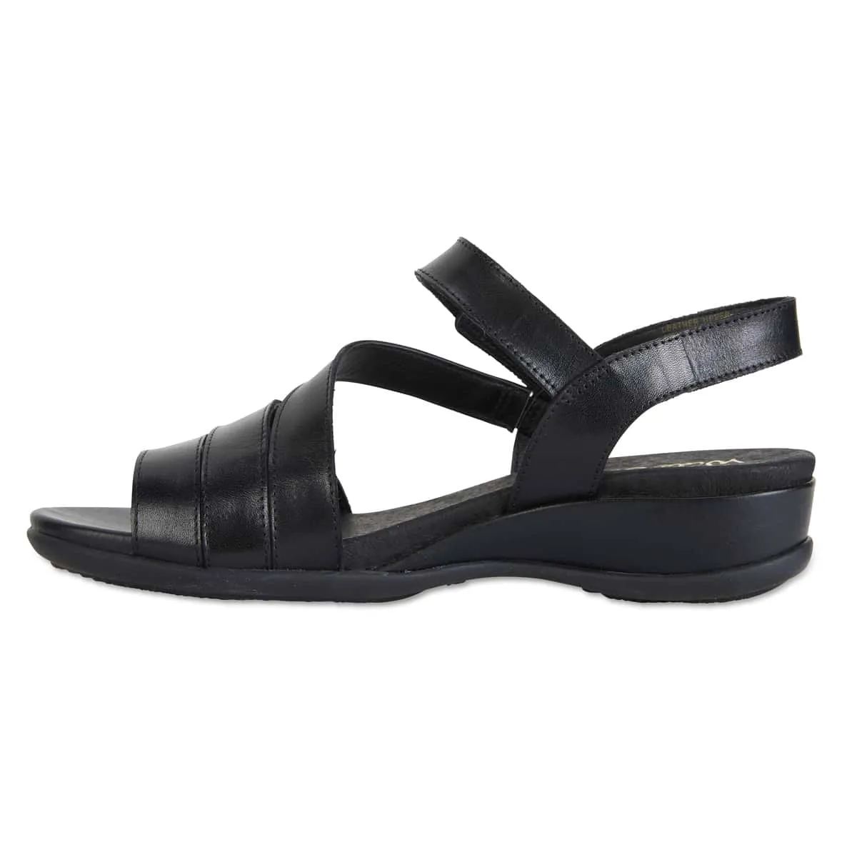 Cisco Sandal in Black Leather