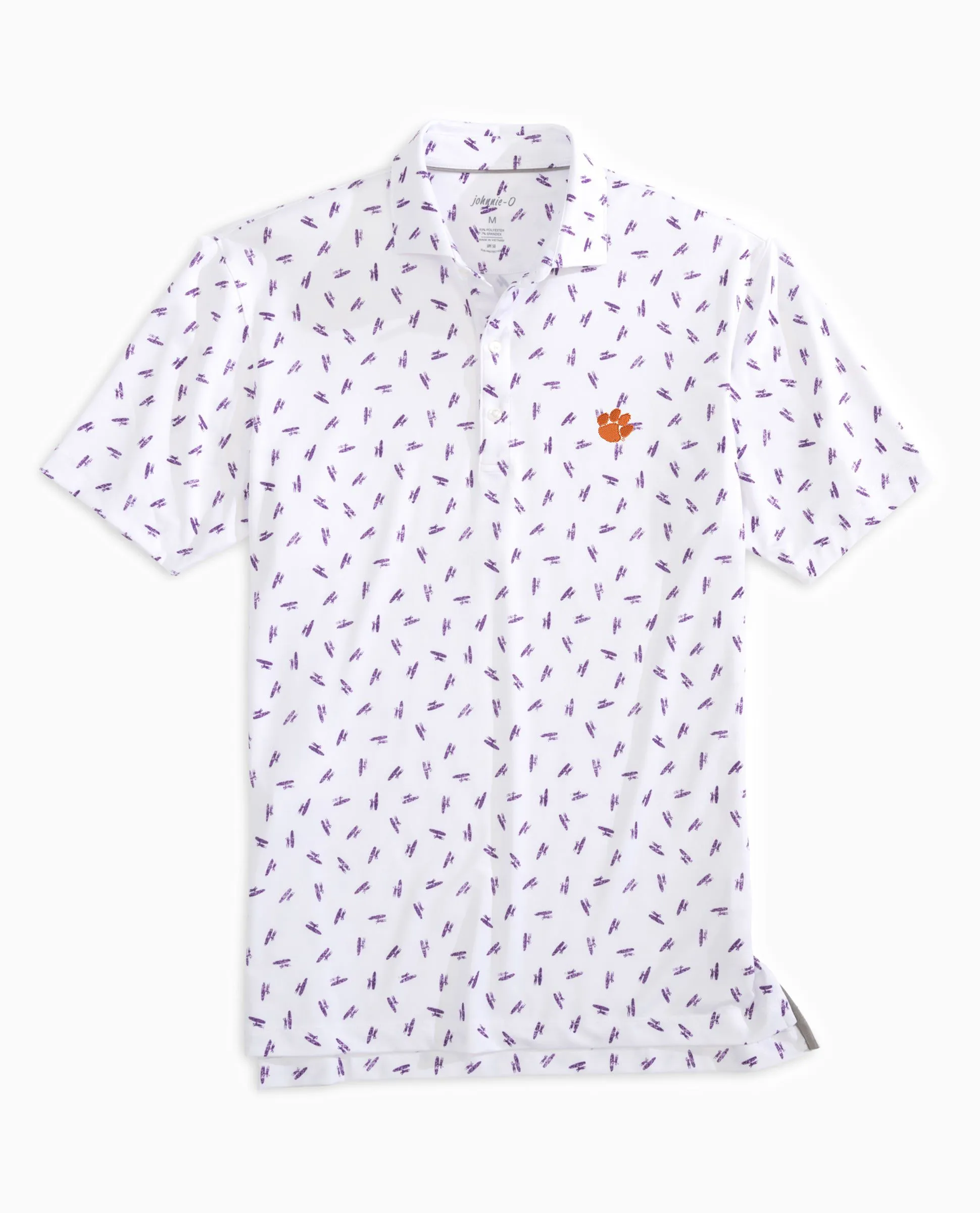 Clemson Exeter Printed Jersey Performance Polo