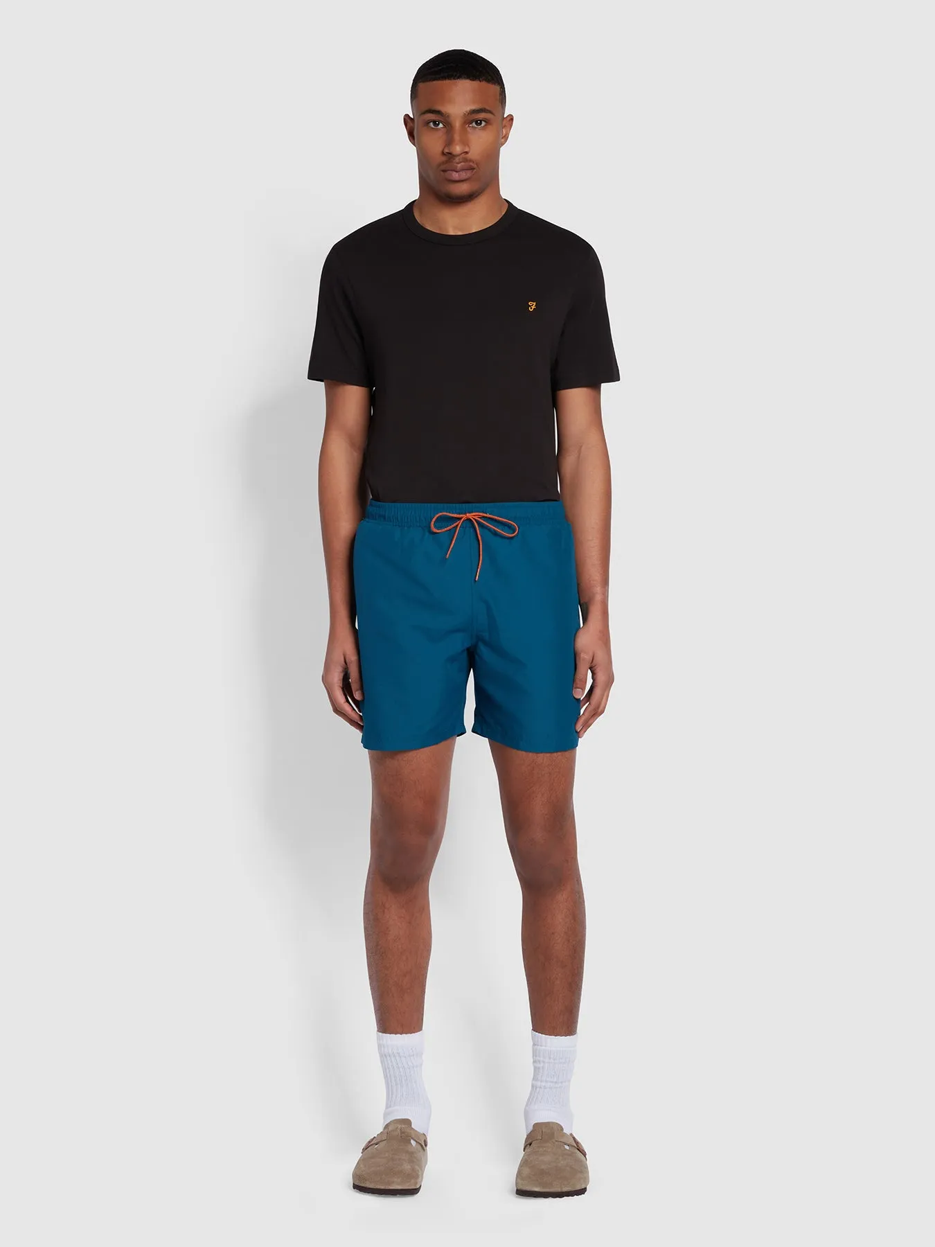 Colbert Regular Fit Plain Swim Shorts In Sailor Blue