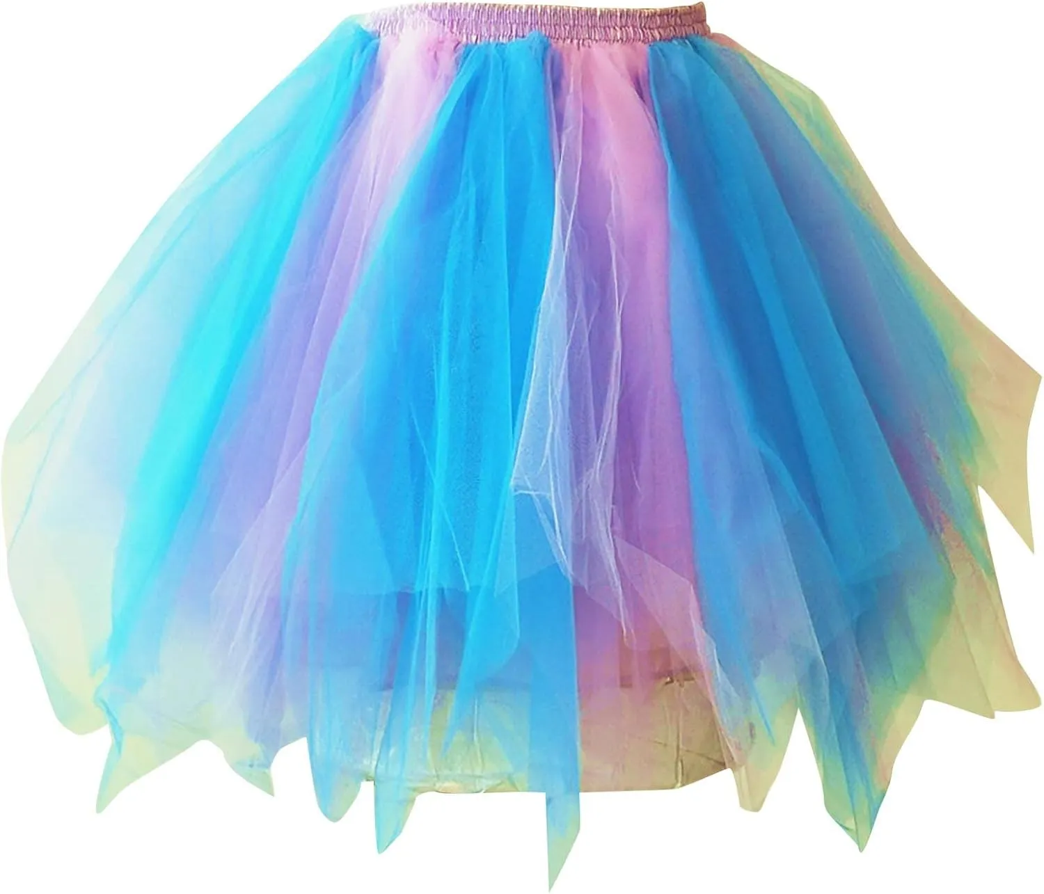 Colorful Skirts for Women Tutu Mini Flowy Summer Skirt Womens Mesh Going Out Dance Skirts Big and Tall Daily Wear