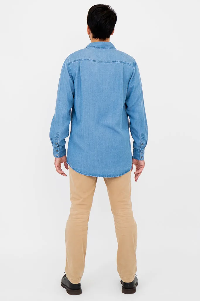 Cory's Men Shirt, Tencel Denim
