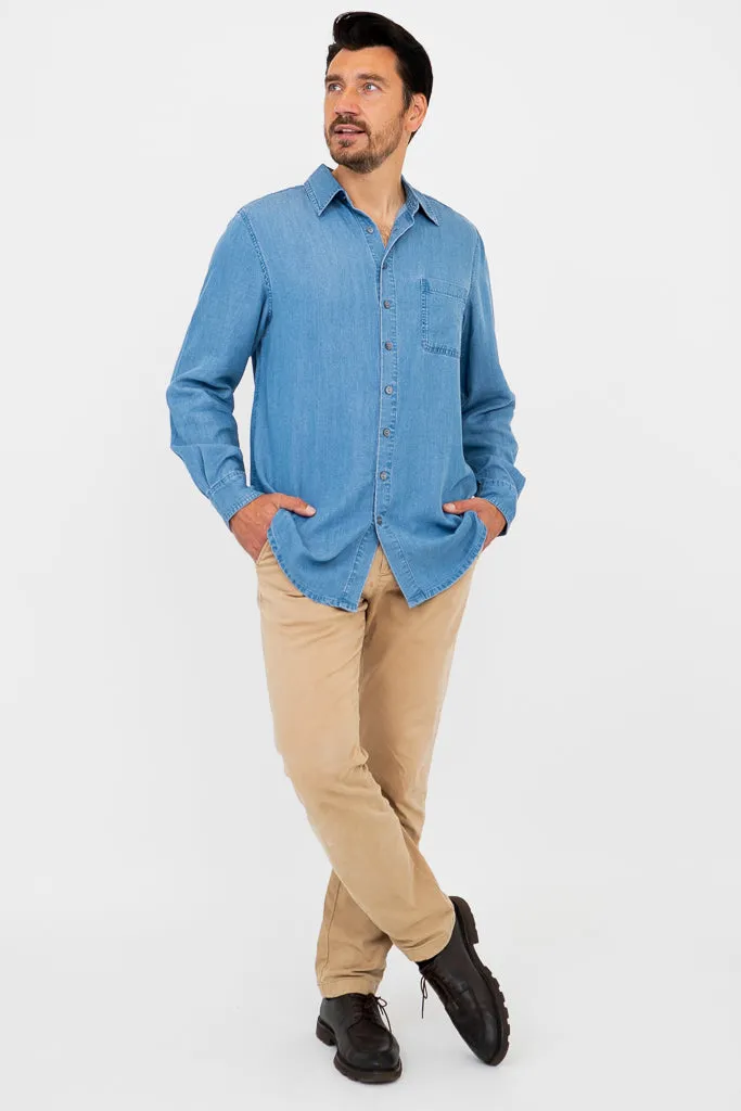 Cory's Men Shirt, Tencel Denim