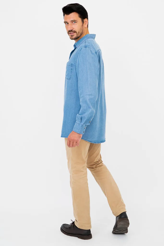 Cory's Men Shirt, Tencel Denim