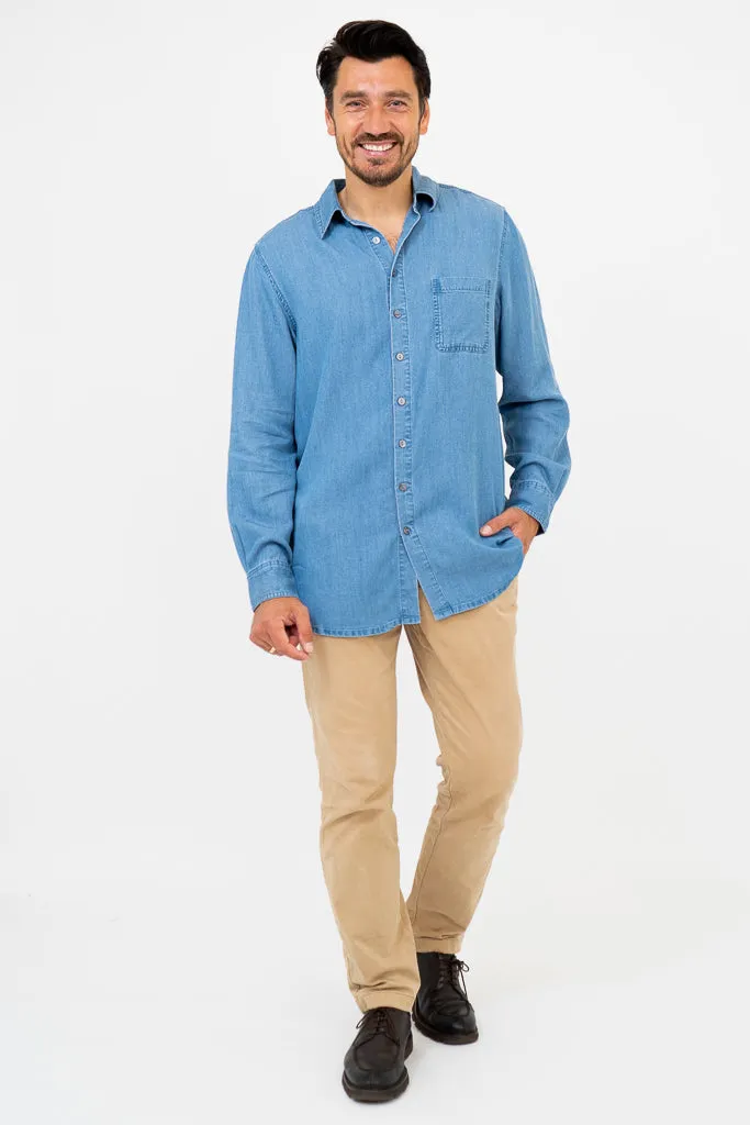 Cory's Men Shirt, Tencel Denim