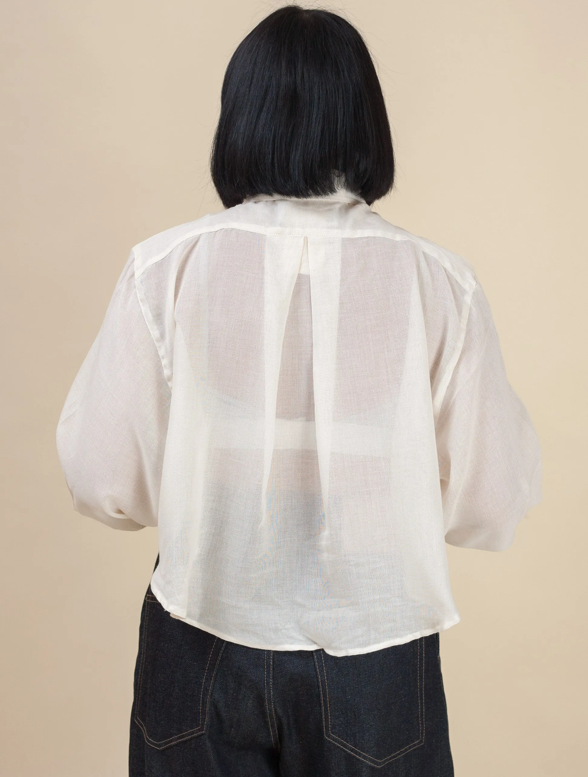 Cropped Shirt Linen (Oatmeal)