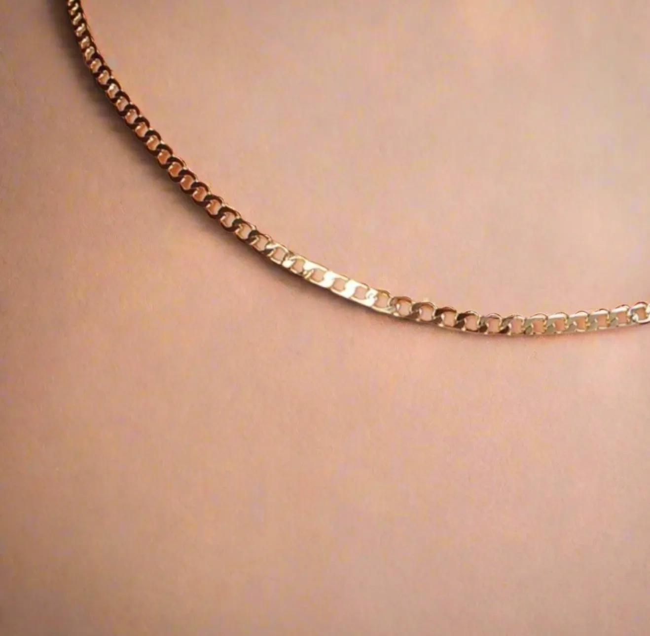 Cuban Curb Flat Chain 3.4mm 15.7”